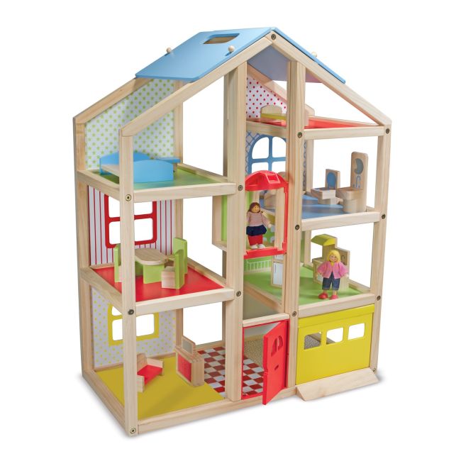 Casuta de papusi din lemn mobilata melissa and doug - okemd2462