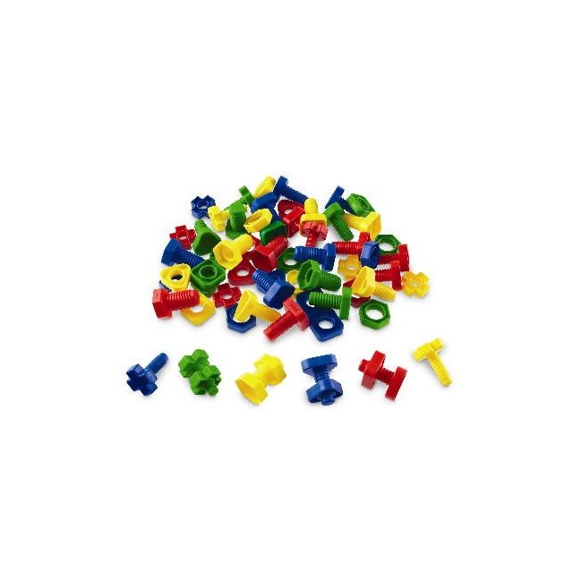 Joc de indemanare suruburi si piulite si cutie de depozitare miniland - okeml31759