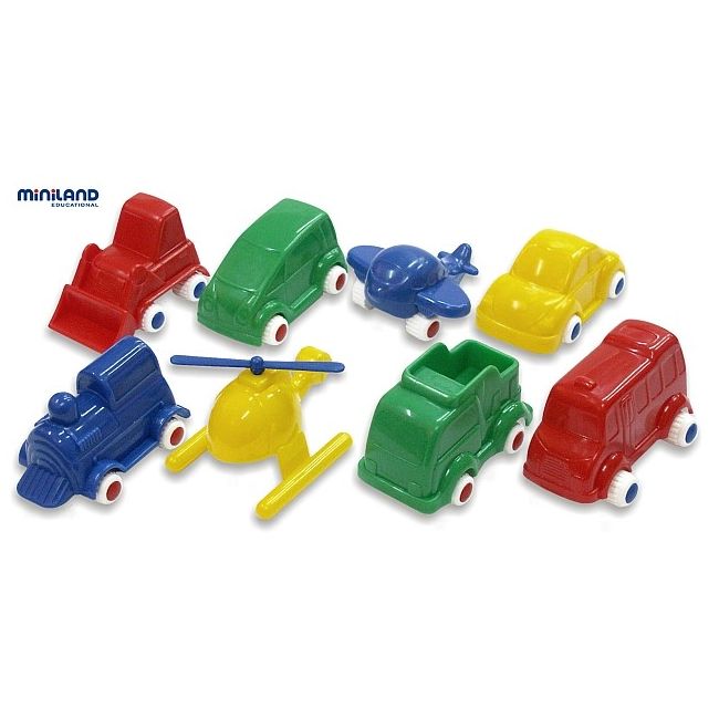 Jucarii minimobil miniland 8 vehicule - okeml27470