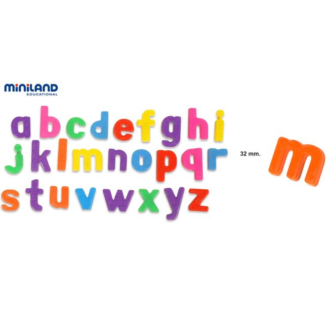 Litere mici magnetice miniland 155 buc  - okeml97913