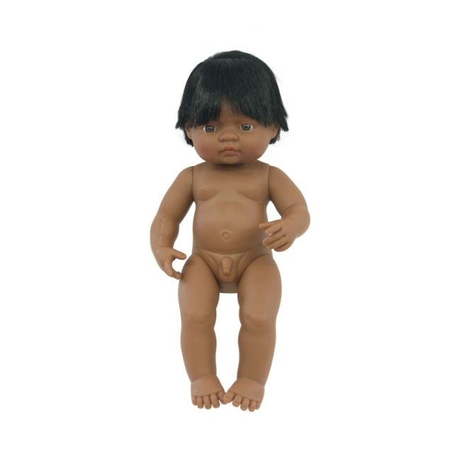 Papusa latinoamerican baiat 38 cm - miniland - okeml31057