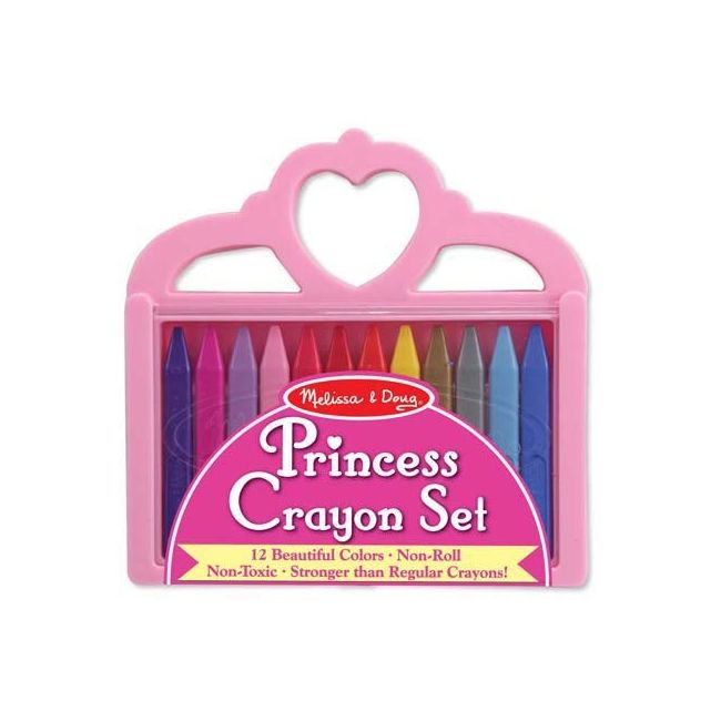 Set creioane colorate triunghiulare princess melissa and doug 12 buc - okemd4155