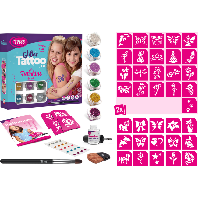 Set tatuaje temporare cu sclipici Funshine Tytoo KKCTT2213017 BBJKKCTT2213017_Initiala