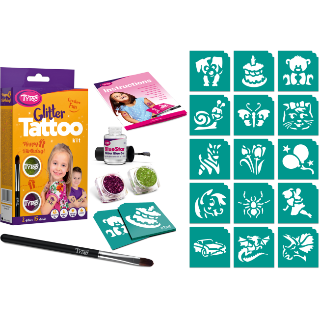 Set tatuaje temporare cu sclipici Happy Birthday Tytoo KKCTT2213012 BBJKKCTT2213012_Initiala