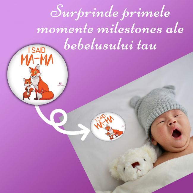 Set 20 Stickere milestone pentru Fotografii Memorabile cu copilul dvs - Baby Milestone Stickers 15 cm, model My First, Pre-Cut