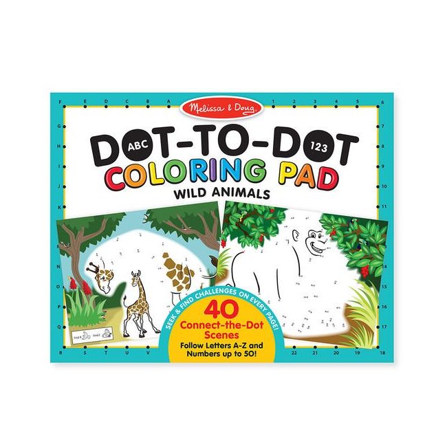 Bloc de colorat punct cu punct animale salbatice - melissa & doug - okemd9104