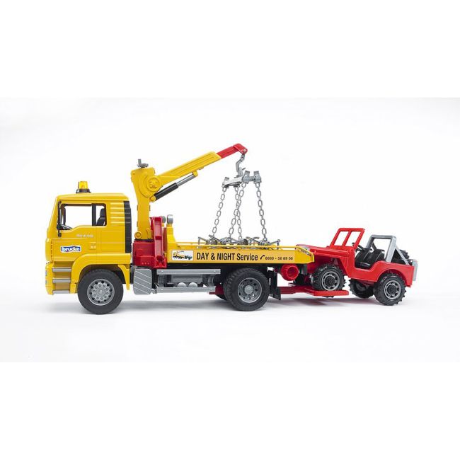 Bruder - Camion De Tractare Man Tga Si Vehicul De Teren ARTBR02750