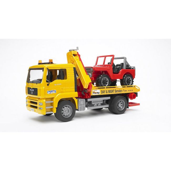 Bruder - Camion De Tractare Man Tga Si Vehicul De Teren ARTBR02750