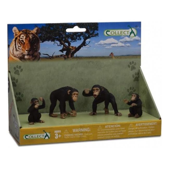 Figurina familia cimpanzeilor collecta  - okecol89802lpp