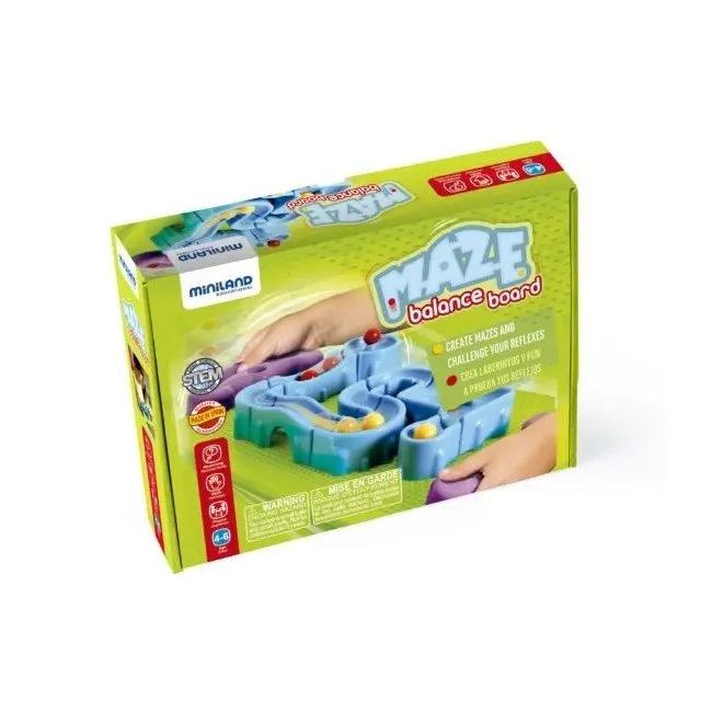 Joc de echilibru labirint cu bile - miniland - okeml32655