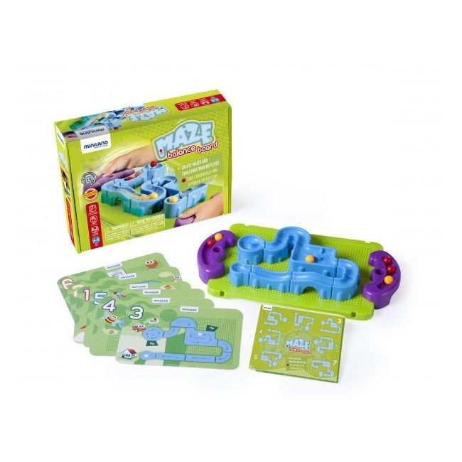 Joc de echilibru labirint cu bile - miniland - okeml32655