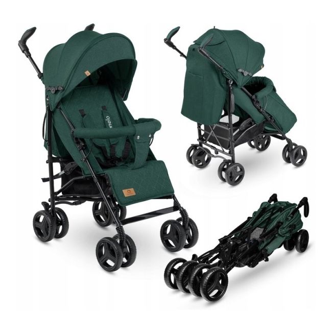 Lionelo - Carucior sport Irma, Cu husa de picioare, Cu plasa de tantari, Verde BYNLO-IRMA_GREEN/FOREST