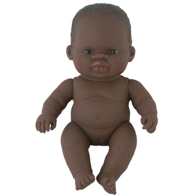 Papusa vinil 21 cm fetita africana miniland - okeml31144