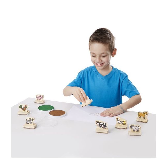Primele mele stampile animale de la ferma melissa and doug - okemd2390
