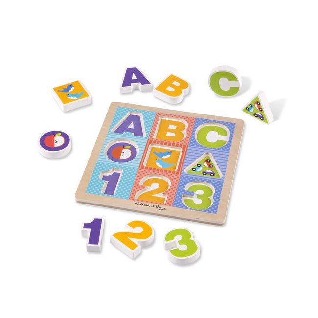Puzzle cu piese mari pentru belelusi  melissa and doug - okemd1899