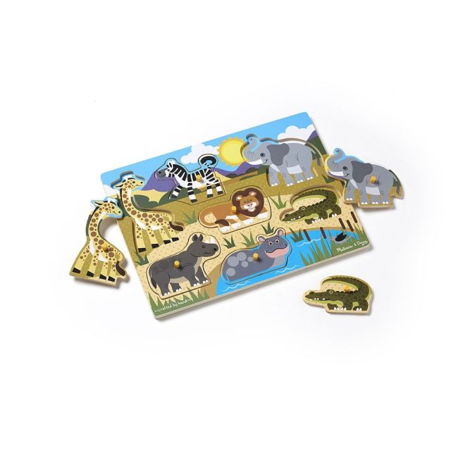 Puzzle din lemn animalele safari - okemd9054