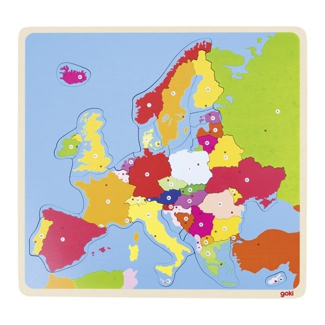Puzzle din lemn harta europei - okegoki57509
