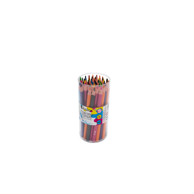 Set 48 creioane colorate triunghiulare maxi mina 4 mm - okelfc1879