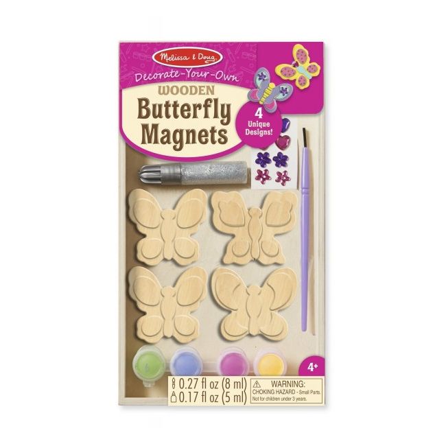 Set creatie fluturasi din lemn magnetici - okemd9515