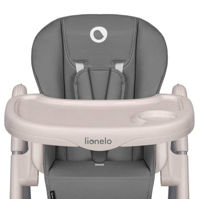 Lionelo - Scaun de masa Reglabil, 4 Pozitii pe inaltime, Spatar reglabil in 3 pozitii, Pliabil, Zanna, din Metal, Gri BYNLO-ZANNA_GREY_STONE