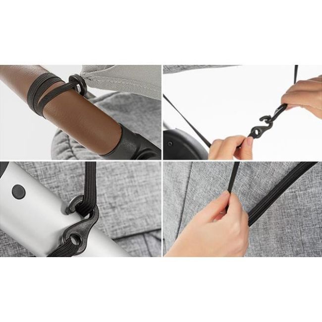 Parasolar premium pentru carucioare bebelusi, protectie solara UPF 50+, gri, Reer ShineSafe Premium 84121