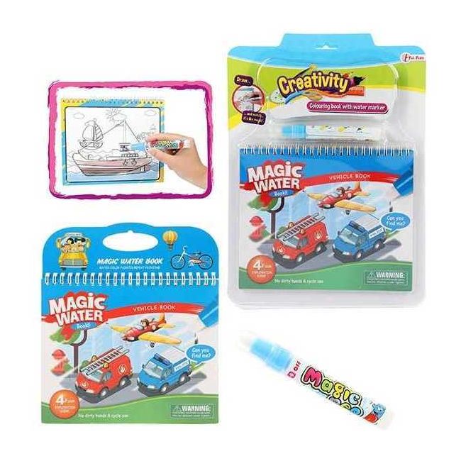 Carte de colorat cu apa Transport Toi-Toys TT46845C BBJTT46845C_Initiala