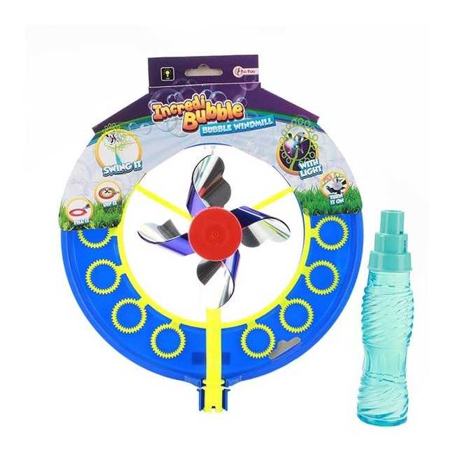 Jucarie de facut baloane de sapun cu morisca si lumini 24x40 cm Toi-Toys TT68921Z BBJTT68921Z_Albastru