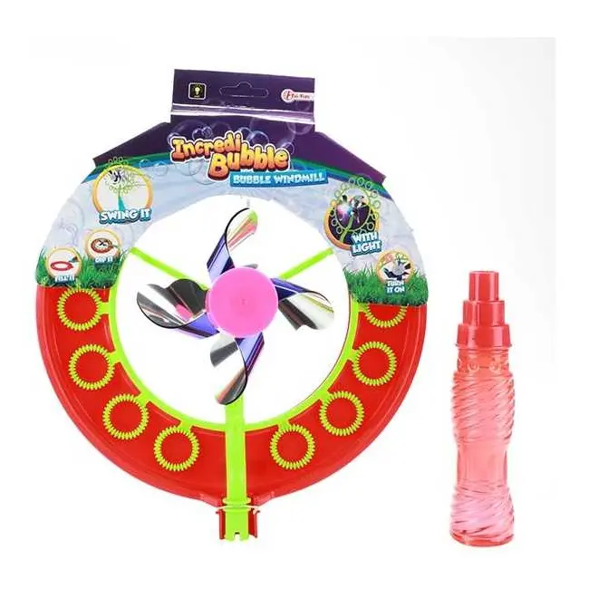 Jucarie de facut baloane de sapun cu morisca si lumini 24x40 cm Toi-Toys TT68921Z BBJTT68921Z_Rosu