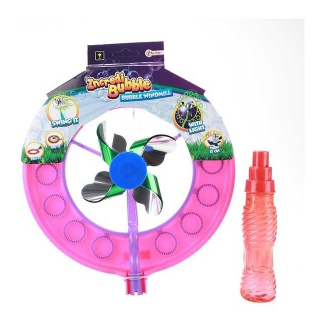 Jucarie de facut baloane de sapun cu morisca si lumini 24x40 cm Toi-Toys TT68921Z BBJTT68921Z_Roz