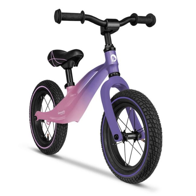 Lionelo - Bicicleta cu roti gonflabile, cu cadru din magneziu, fara pedale, 12 \'\', Bart Air , Pink Violet BYNLOE-BART_AIR_PINK_VIOLET