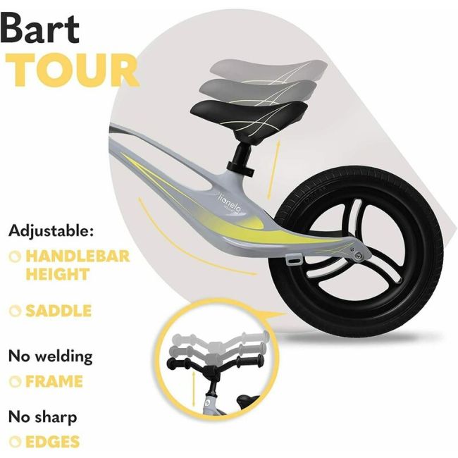 Lionelo - Bicicleta fara pedale, cu cadru din magneziu, Bart Tour, 12 \'\', Grey Stone BYNLOE-BART_TOUR_GREY_STONE