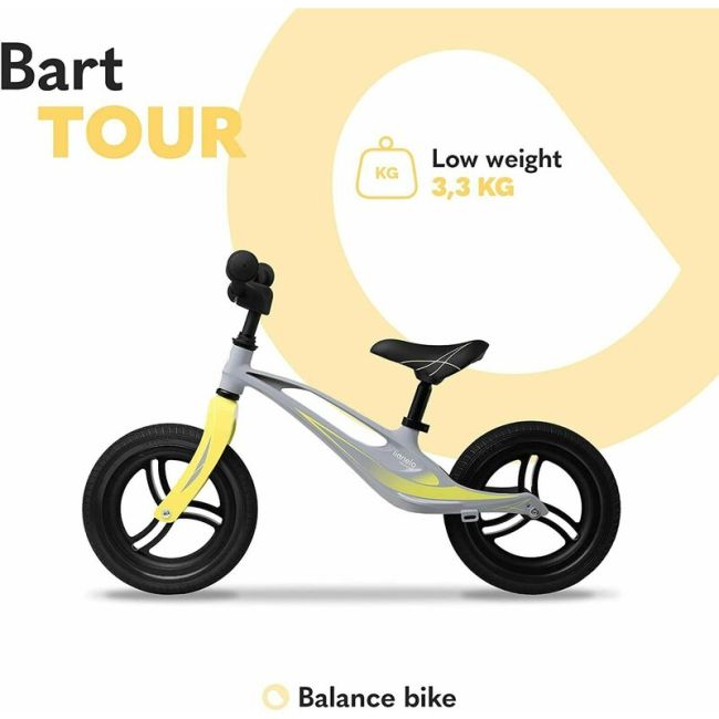 Lionelo - Bicicleta fara pedale, cu cadru din magneziu, Bart Tour, 12 \'\', Grey Stone BYNLOE-BART_TOUR_GREY_STONE