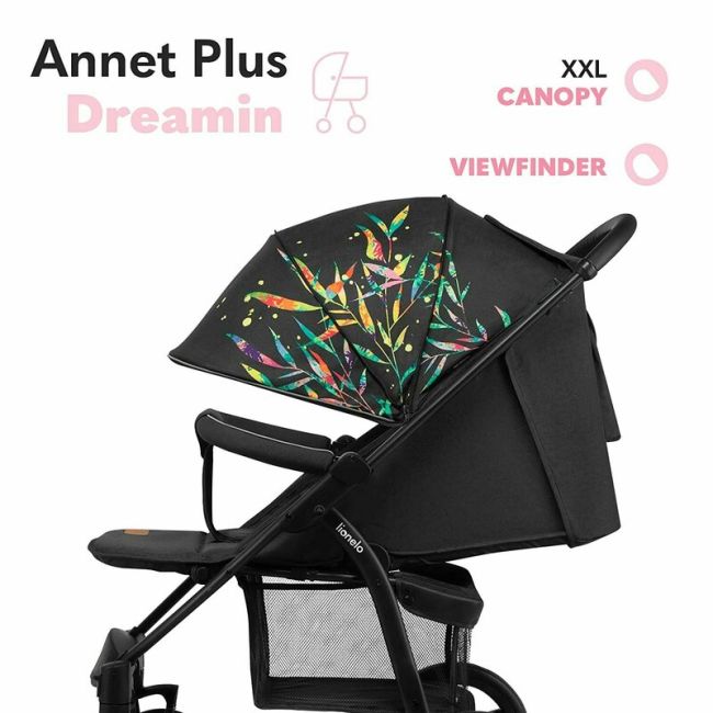 Lionelo - Carucior sport Annet Plus Dreamin\', De la nastere, Cu accesorii, 0 - 22 Kg, Negru BYNLO-ANNET_PLUS_DREAMIN
