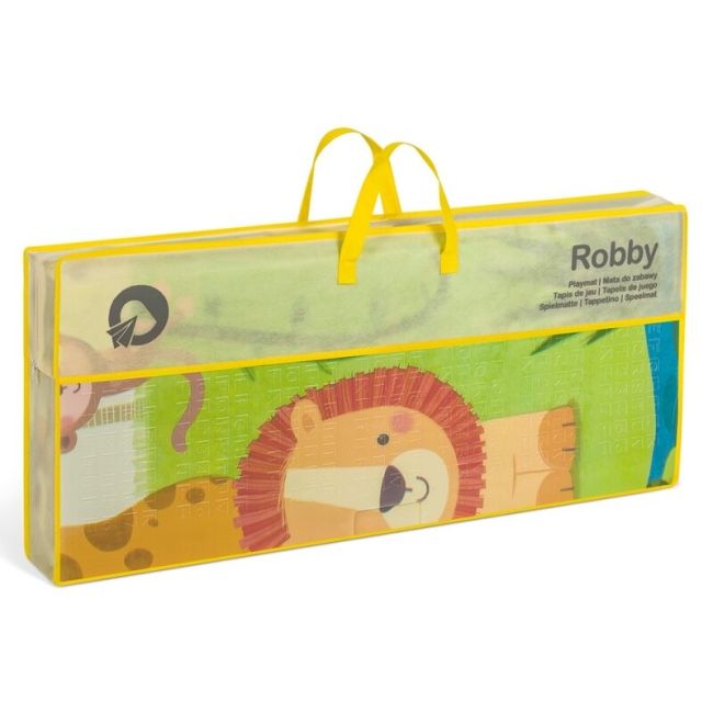 Lionelo - Covoras educativ Robby, Pliabil, Impermeabil, 200 x 180 cm, Cu Imprimeu pe ambele parti, Multicolor BYNLOE-ROBBY_MULTICOLOR