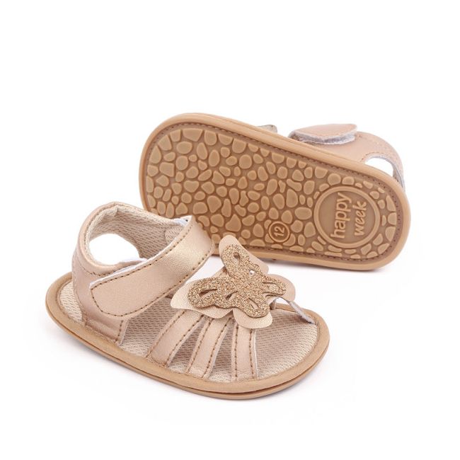 Sandalute aurii cu fluturas (marime disponibila: 3-6 luni (marimea 18 incaltaminte)) mdd2783-2-sa6.3-6 luni (marimea 18 incaltaminte)