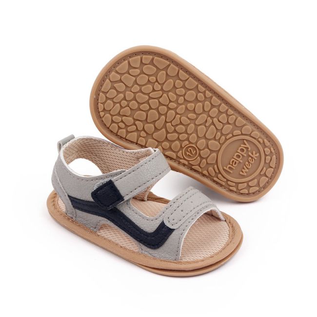 Sandalute gri cu insertie neagra pentru baietei MDd2795-2-sa5(p9)