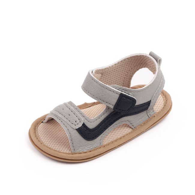 Sandalute gri cu insertie neagra pentru baietei MDd2795-2-sa5(p9)