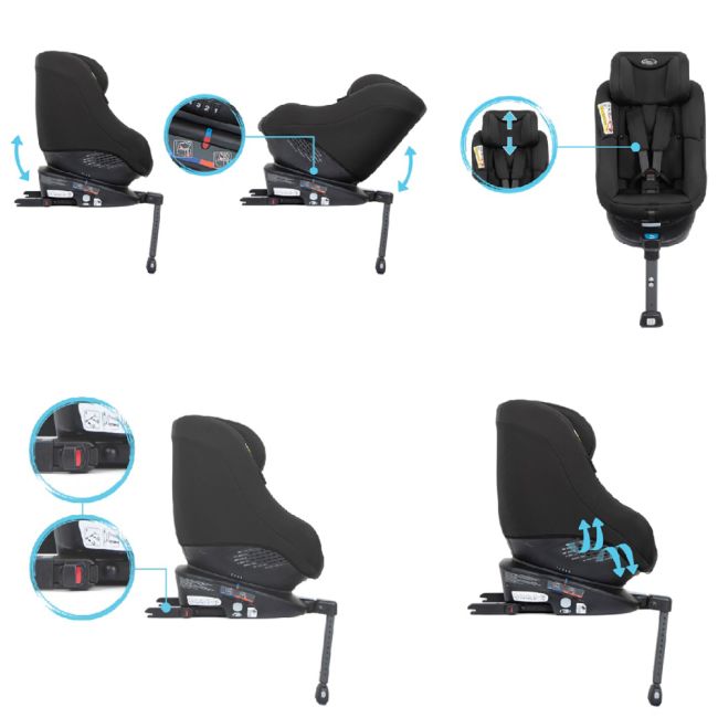 Scaun auto Rotativ 360 Graco Turn2Me Charcoal ERF5060624772092