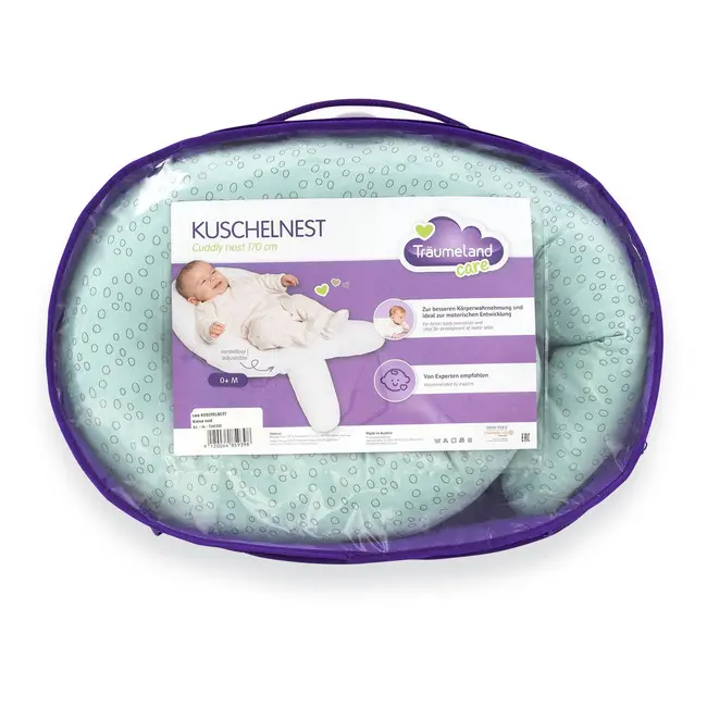 Perna pentru bebelusi Cuddly Nest Circles Mint BBXT040333