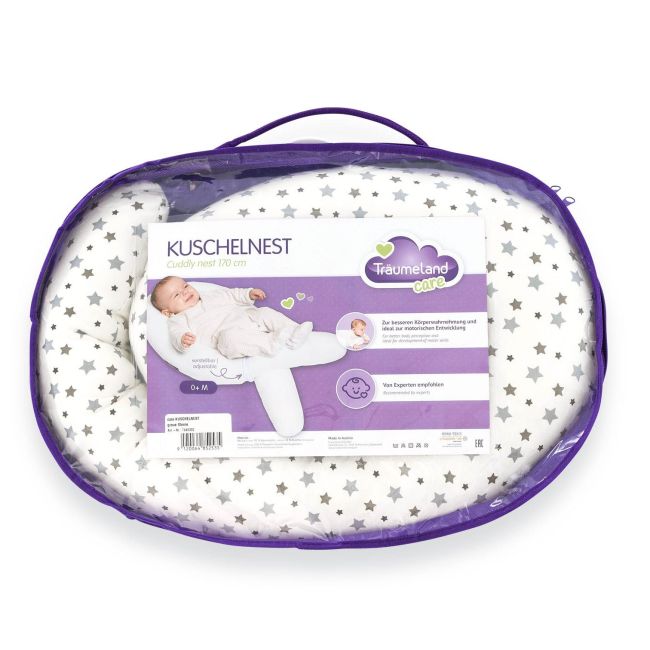 Perna pentru bebelusi Cuddly Nest Grey Stars BBXT040332