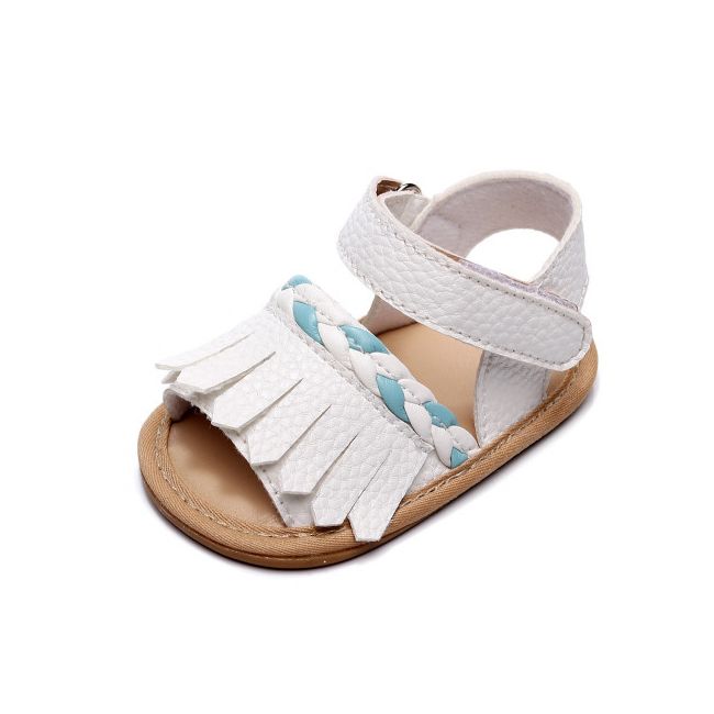 Sandalute albe cu impletitura bleu ADHZ1228-1-sa6