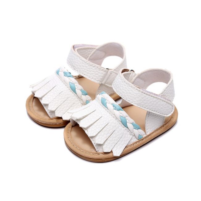 Sandalute albe cu impletitura bleu ADHZ1228-1-sa6