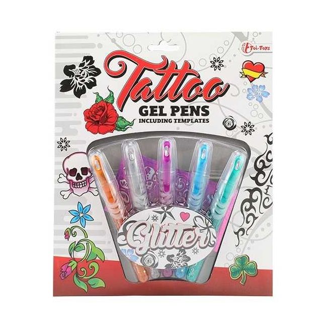 Set 5 pixuri cu gel pentru tatuaje Tattoo Toi-Toys TT45622A BBJTT45622A_Initiala