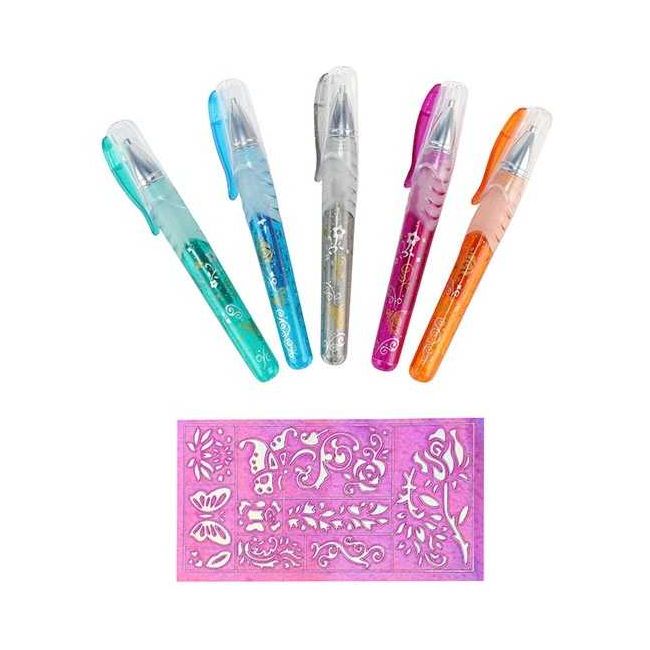 Set 5 pixuri cu gel pentru tatuaje Tattoo Toi-Toys TT45622A BBJTT45622A_Initiala