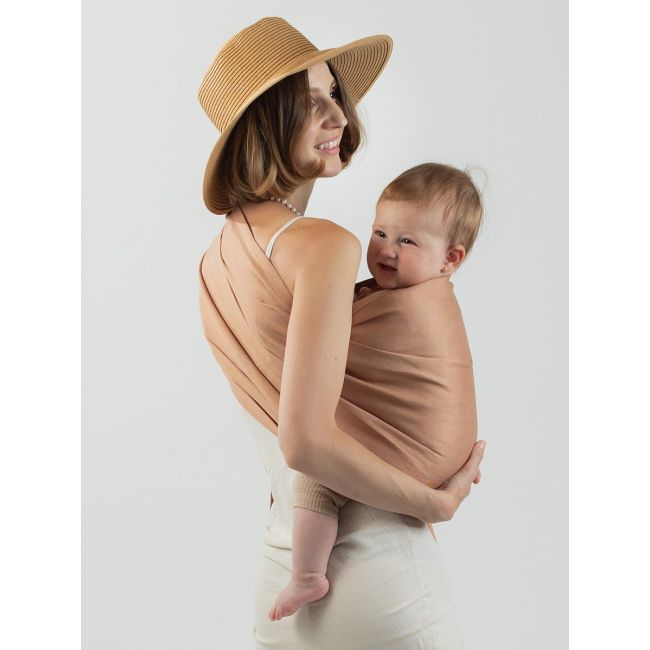 Sling cu inele isara caramel bamboo linen