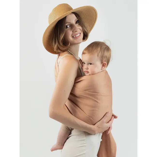 Sling cu inele isara caramel bamboo linen