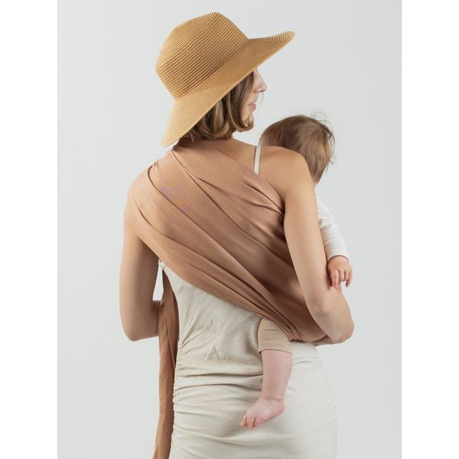 Sling cu inele isara caramel bamboo linen