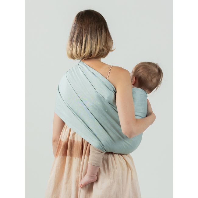 Sling cu inele isara frosty green bamboo linen