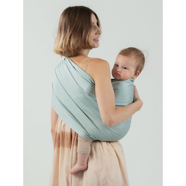 Sling cu inele isara frosty green bamboo linen