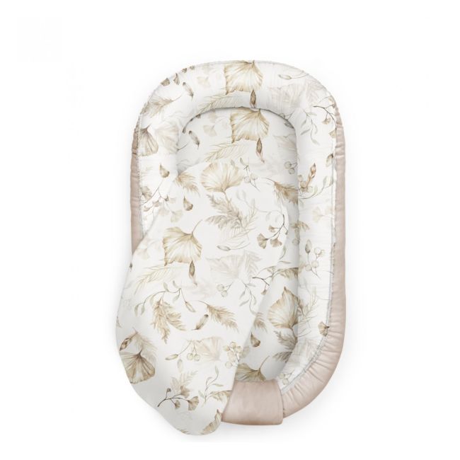 Suport De Dormit Babynest Premium Bumbac Si Catifea Boho Beige By Babysteps, 70x35 Cm Pjb6790